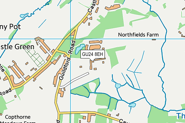 GU24 8EH map - OS VectorMap District (Ordnance Survey) GU24 8EH map - OS VectorMap District (Ordnance Survey)