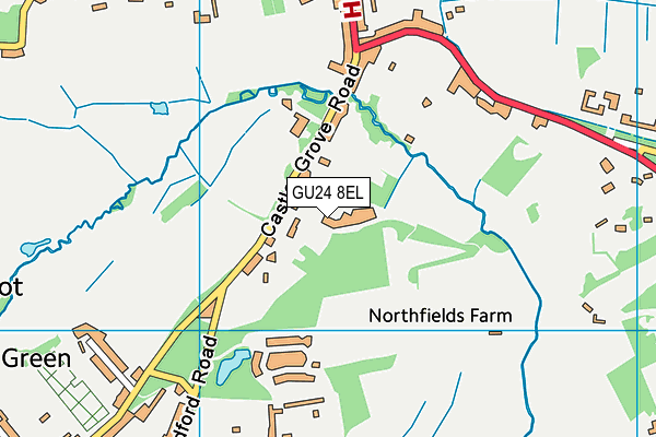 GU24 8EL map - OS VectorMap District (Ordnance Survey) GU24 8EL map - OS VectorMap District (Ordnance Survey)