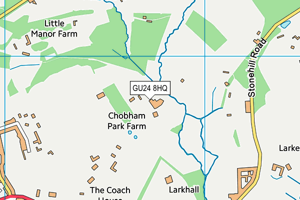 GU24 8HQ map - OS VectorMap District (Ordnance Survey) GU24 8HQ map - OS VectorMap District (Ordnance Survey)