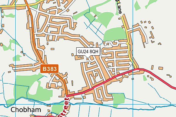 GU24 8QH map - OS VectorMap District (Ordnance Survey) GU24 8QH map - OS VectorMap District (Ordnance Survey)