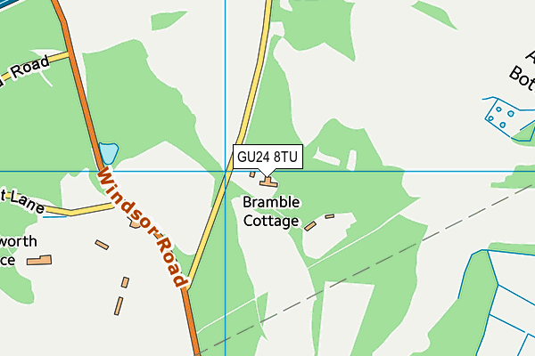 GU24 8TU map - OS VectorMap District (Ordnance Survey) GU24 8TU map - OS VectorMap District (Ordnance Survey)
