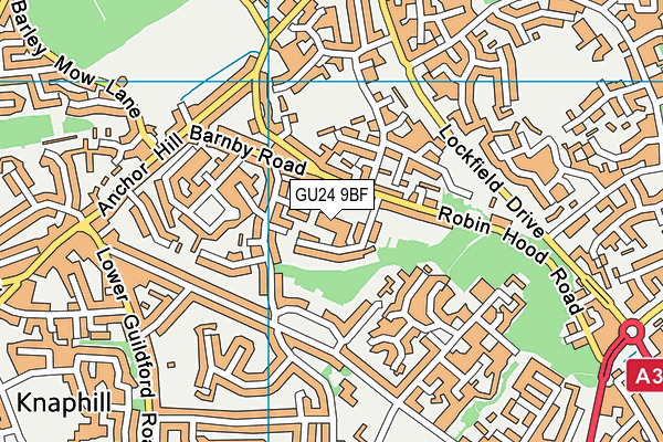 GU24 9BF map - OS VectorMap District (Ordnance Survey) GU24 9BF map - OS VectorMap District (Ordnance Survey)