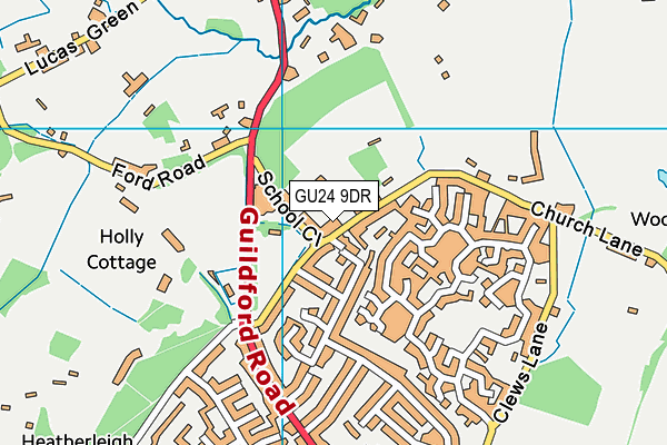 GU24 9DR map - OS VectorMap District (Ordnance Survey) GU24 9DR map - OS VectorMap District (Ordnance Survey)