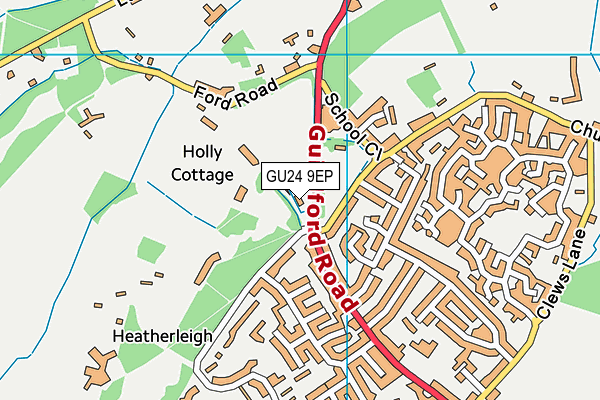 GU24 9EP map - OS VectorMap District (Ordnance Survey) GU24 9EP map - OS VectorMap District (Ordnance Survey)