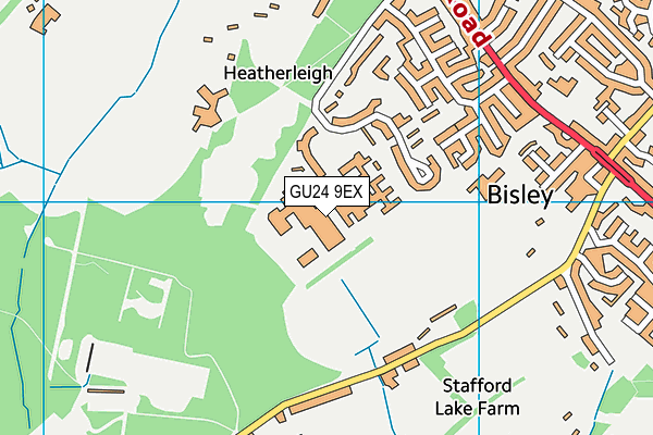 GU24 9EX map - OS VectorMap District (Ordnance Survey) GU24 9EX map - OS VectorMap District (Ordnance Survey)