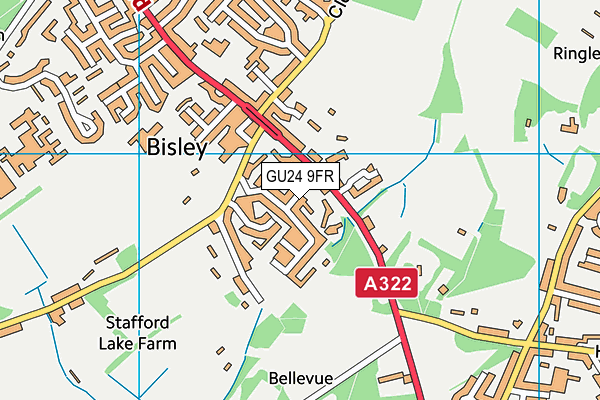 GU24 9FR map - OS VectorMap District (Ordnance Survey) GU24 9FR map - OS VectorMap District (Ordnance Survey)