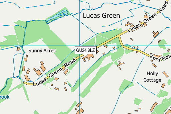 GU24 9LZ map - OS VectorMap District (Ordnance Survey) GU24 9LZ map - OS VectorMap District (Ordnance Survey)