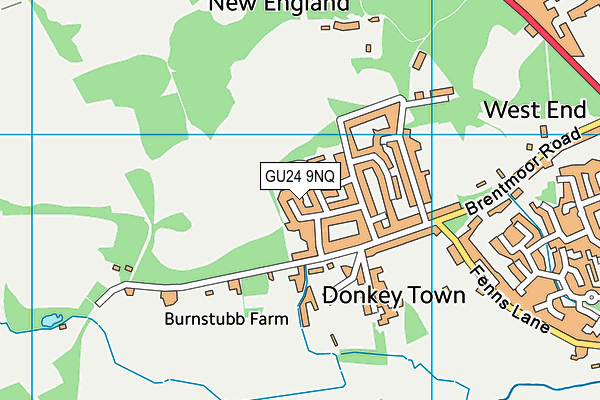 GU24 9NQ map - OS VectorMap District (Ordnance Survey) GU24 9NQ map - OS VectorMap District (Ordnance Survey)