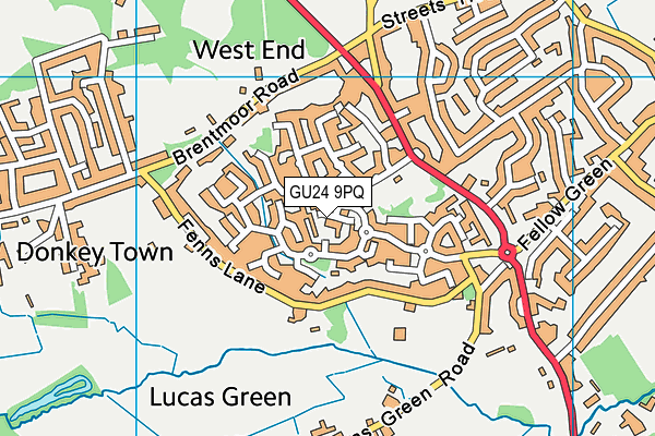 GU24 9PQ map - OS VectorMap District (Ordnance Survey) GU24 9PQ map - OS VectorMap District (Ordnance Survey)