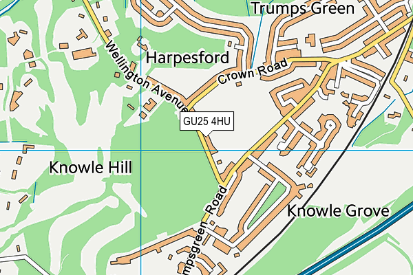 GU25 4HU map - OS VectorMap District (Ordnance Survey) GU25 4HU map - OS VectorMap District (Ordnance Survey)