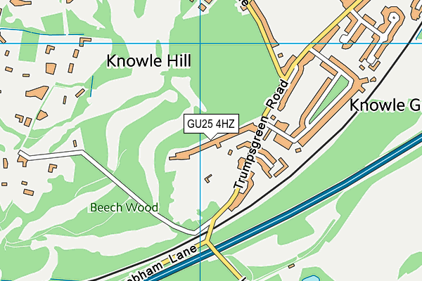 GU25 4HZ map - OS VectorMap District (Ordnance Survey) GU25 4HZ map - OS VectorMap District (Ordnance Survey)