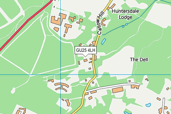 GU25 4LH map - OS VectorMap District (Ordnance Survey) GU25 4LH map - OS VectorMap District (Ordnance Survey)