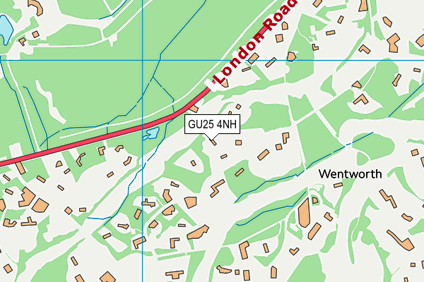 GU25 4NH map - OS VectorMap District (Ordnance Survey) GU25 4NH map - OS VectorMap District (Ordnance Survey)