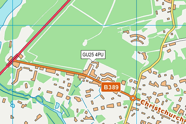 GU25 4PU map - OS VectorMap District (Ordnance Survey) GU25 4PU map - OS VectorMap District (Ordnance Survey)