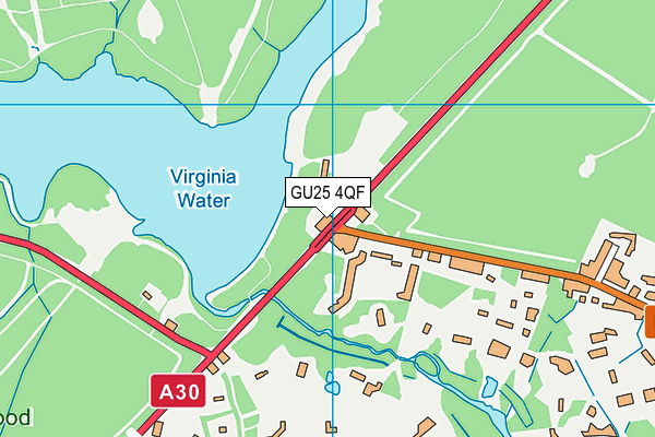 GU25 4QF map - OS VectorMap District (Ordnance Survey) GU25 4QF map - OS VectorMap District (Ordnance Survey)