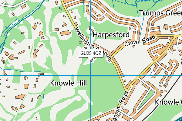 GU25 4QZ map - OS VectorMap District (Ordnance Survey) GU25 4QZ map - OS VectorMap District (Ordnance Survey)