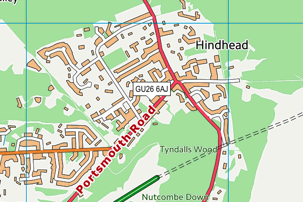 GU26 6AJ map - OS VectorMap District (Ordnance Survey) GU26 6AJ map - OS VectorMap District (Ordnance Survey)