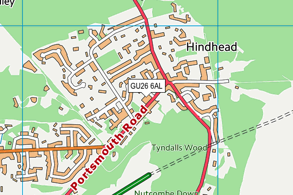 GU26 6AL map - OS VectorMap District (Ordnance Survey) GU26 6AL map - OS VectorMap District (Ordnance Survey)