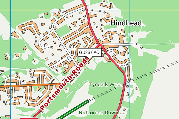 GU26 6AQ map - OS VectorMap District (Ordnance Survey) GU26 6AQ map - OS VectorMap District (Ordnance Survey)