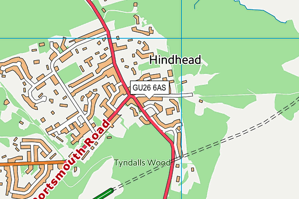 GU26 6AS map - OS VectorMap District (Ordnance Survey) GU26 6AS map - OS VectorMap District (Ordnance Survey)