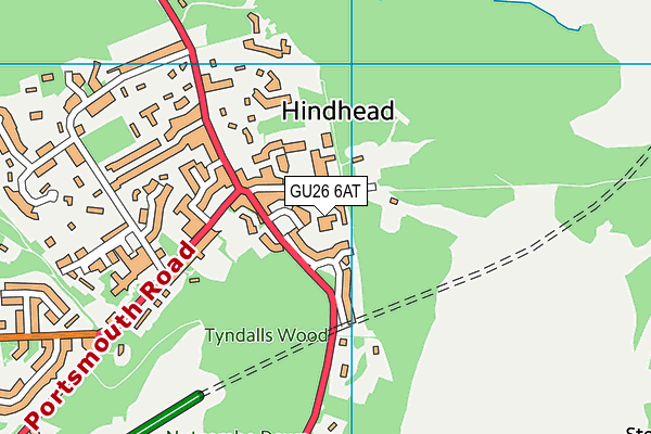 GU26 6AT map - OS VectorMap District (Ordnance Survey) GU26 6AT map - OS VectorMap District (Ordnance Survey)