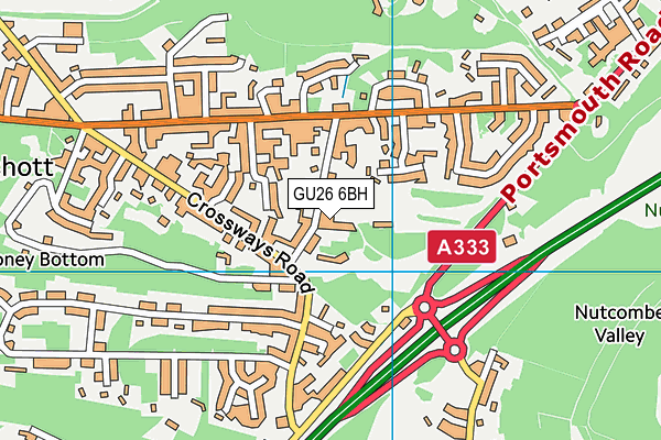 GU26 6BH map - OS VectorMap District (Ordnance Survey) GU26 6BH map - OS VectorMap District (Ordnance Survey)