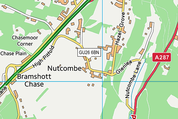 GU26 6BN map - OS VectorMap District (Ordnance Survey) GU26 6BN map - OS VectorMap District (Ordnance Survey)