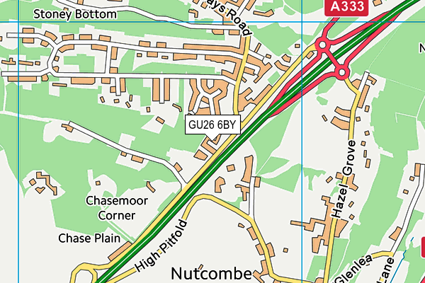 GU26 6BY map - OS VectorMap District (Ordnance Survey) GU26 6BY map - OS VectorMap District (Ordnance Survey)