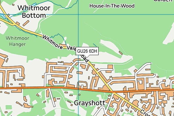 GU26 6DH map - OS VectorMap District (Ordnance Survey) GU26 6DH map - OS VectorMap District (Ordnance Survey)