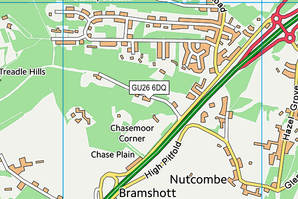 GU26 6DQ map - OS VectorMap District (Ordnance Survey) GU26 6DQ map - OS VectorMap District (Ordnance Survey)