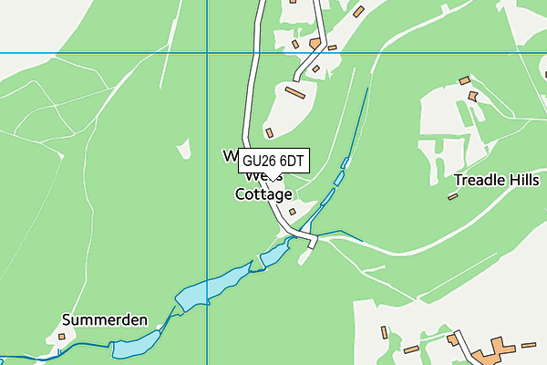 GU26 6DT map - OS VectorMap District (Ordnance Survey) GU26 6DT map - OS VectorMap District (Ordnance Survey)