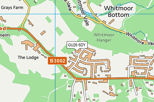 GU26 6DY map - OS VectorMap District (Ordnance Survey) GU26 6DY map - OS VectorMap District (Ordnance Survey)