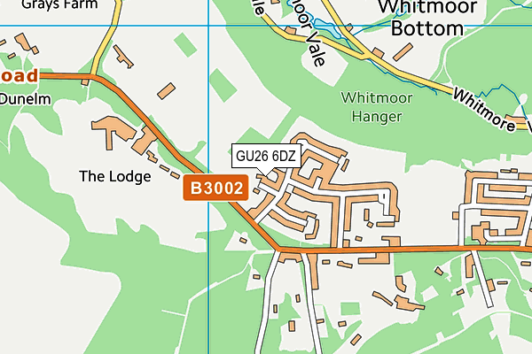GU26 6DZ map - OS VectorMap District (Ordnance Survey) GU26 6DZ map - OS VectorMap District (Ordnance Survey)