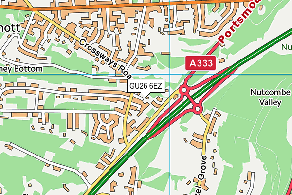 GU26 6EZ map - OS VectorMap District (Ordnance Survey) GU26 6EZ map - OS VectorMap District (Ordnance Survey)