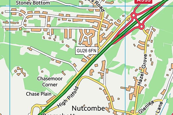 GU26 6FN map - OS VectorMap District (Ordnance Survey) GU26 6FN map - OS VectorMap District (Ordnance Survey)
