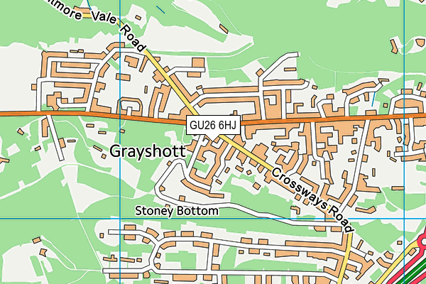 GU26 6HJ map - OS VectorMap District (Ordnance Survey) GU26 6HJ map - OS VectorMap District (Ordnance Survey)