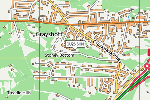 GU26 6HN map - OS VectorMap District (Ordnance Survey) GU26 6HN map - OS VectorMap District (Ordnance Survey)