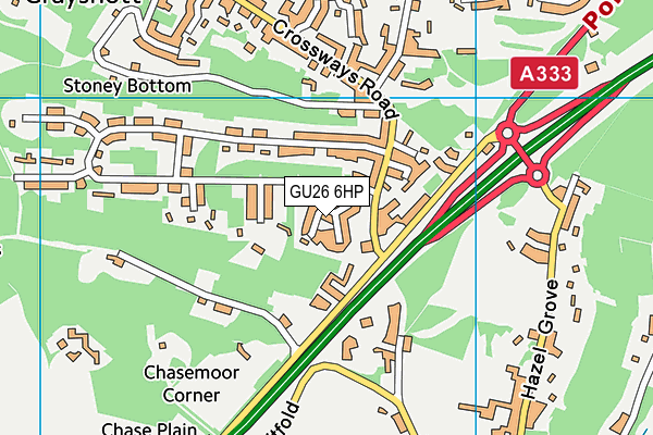GU26 6HP map - OS VectorMap District (Ordnance Survey) GU26 6HP map - OS VectorMap District (Ordnance Survey)