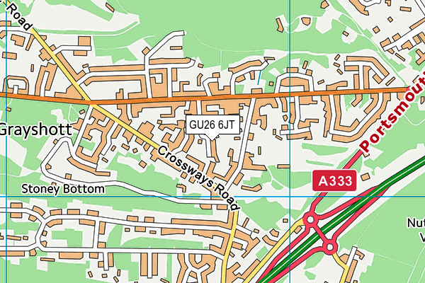 GU26 6JT map - OS VectorMap District (Ordnance Survey) GU26 6JT map - OS VectorMap District (Ordnance Survey)
