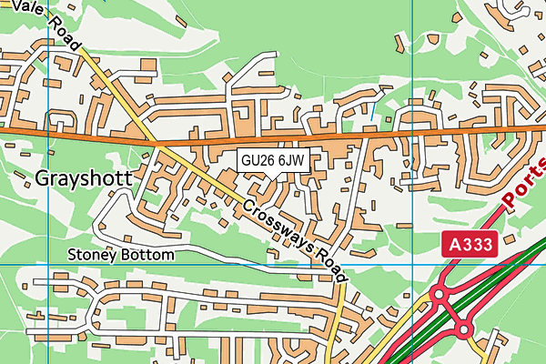 GU26 6JW map - OS VectorMap District (Ordnance Survey) GU26 6JW map - OS VectorMap District (Ordnance Survey)