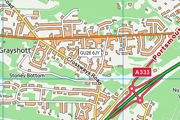 GU26 6JY map - OS VectorMap District (Ordnance Survey) GU26 6JY map - OS VectorMap District (Ordnance Survey)
