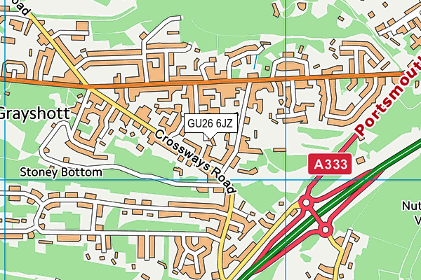 GU26 6JZ map - OS VectorMap District (Ordnance Survey) GU26 6JZ map - OS VectorMap District (Ordnance Survey)