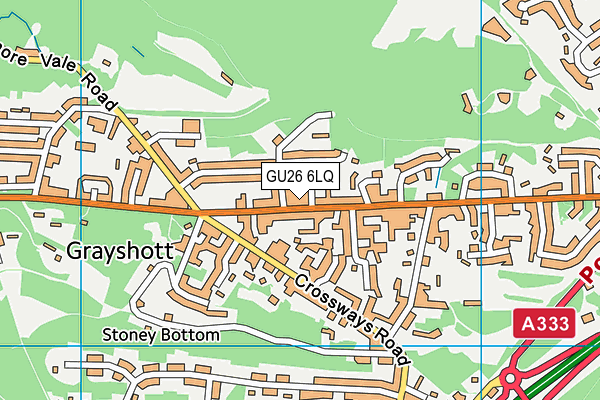 GU26 6LQ map - OS VectorMap District (Ordnance Survey)