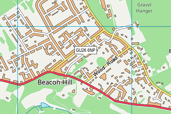 GU26 6NP map - OS VectorMap District (Ordnance Survey) GU26 6NP map - OS VectorMap District (Ordnance Survey)