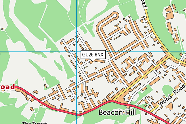 GU26 6NX map - OS VectorMap District (Ordnance Survey)