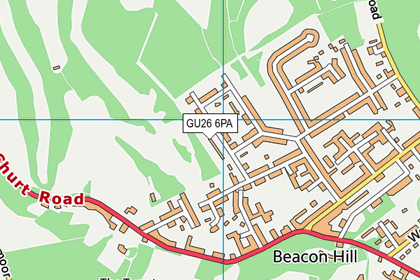 GU26 6PA map - OS VectorMap District (Ordnance Survey) GU26 6PA map - OS VectorMap District (Ordnance Survey)