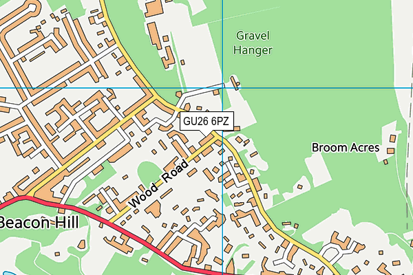 GU26 6PZ map - OS VectorMap District (Ordnance Survey) GU26 6PZ map - OS VectorMap District (Ordnance Survey)