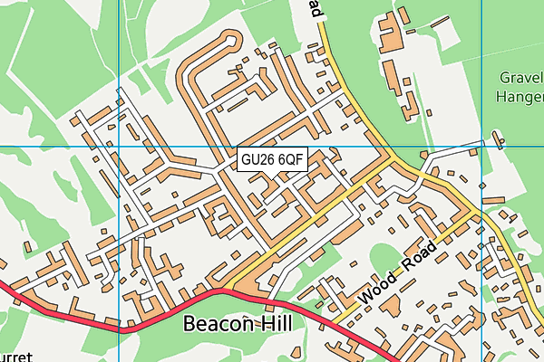GU26 6QF map - OS VectorMap District (Ordnance Survey) GU26 6QF map - OS VectorMap District (Ordnance Survey)
