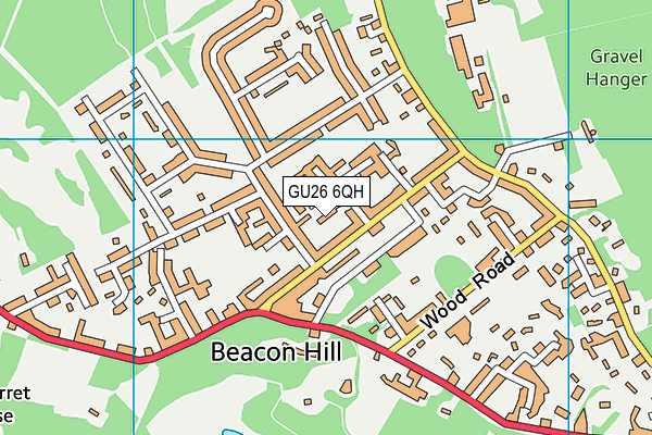 GU26 6QH map - OS VectorMap District (Ordnance Survey) GU26 6QH map - OS VectorMap District (Ordnance Survey)