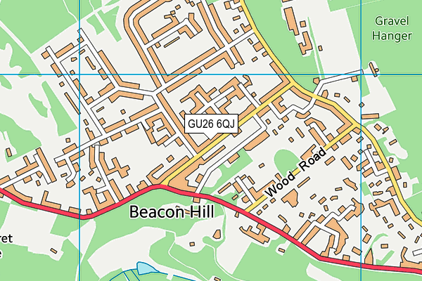 GU26 6QJ map - OS VectorMap District (Ordnance Survey) GU26 6QJ map - OS VectorMap District (Ordnance Survey)